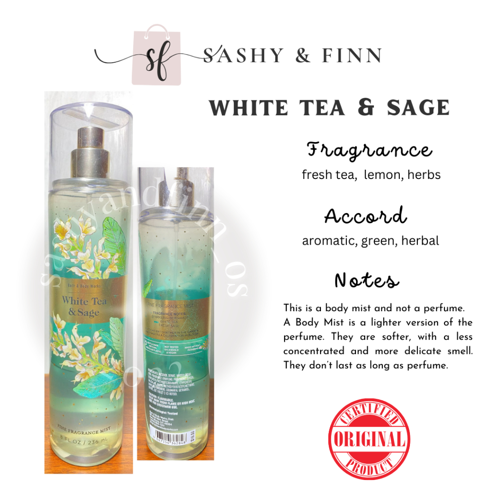 WHITE TEA SAGE BBW Fragrance Mist