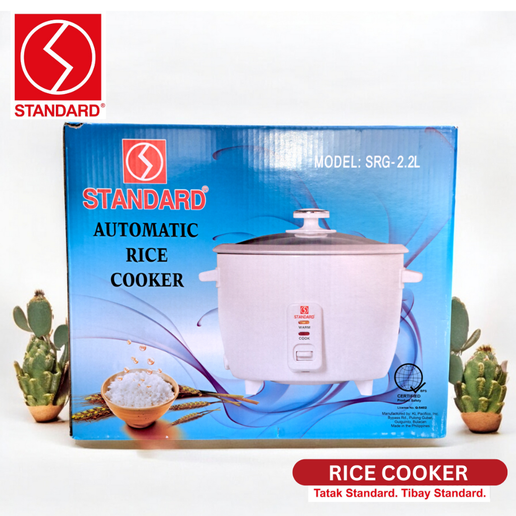 Standard Rice Cooker Heavy Duty w/ Glass Cover SRG 0.6L, 1.0L, 1.8L, 2 ...