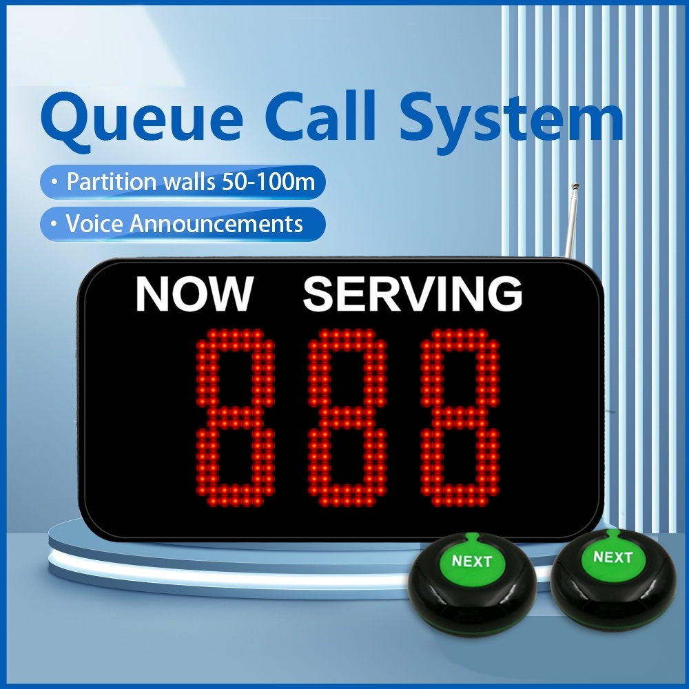 Queue Calling System LED Display Show Wireless Pager Ticket Machine for ...