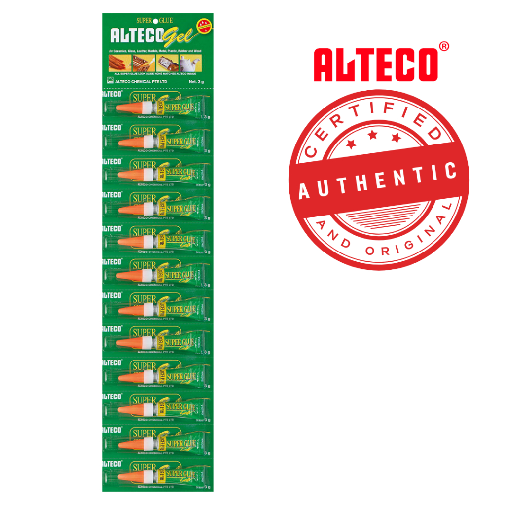 ALTECO SUPER GLUE GEL 12V (3G X 12PCS) | Shopee Philippines