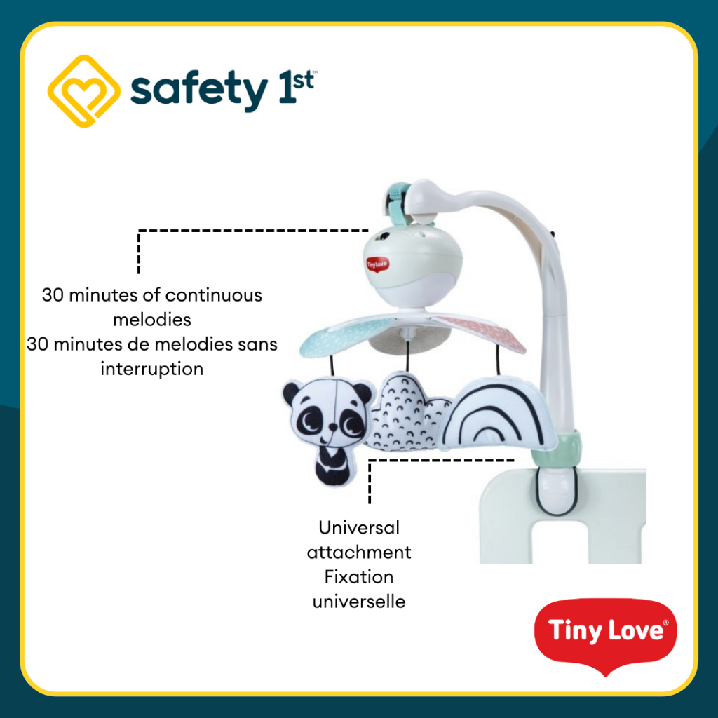 Safety 1st Take Along Mobile Black & White Decor Tiny Love, Baby