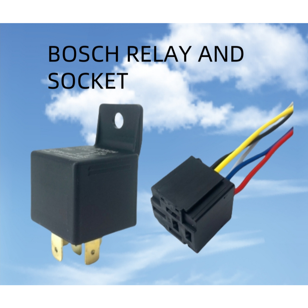 BOSCH RELAY AND SOCKET UNIVERSAL Wholesale 12v 30a 5pin with Shopee