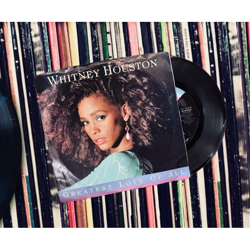 Whitney Houston Greatest Love of All 45 RPM Vinyl Record Vintage