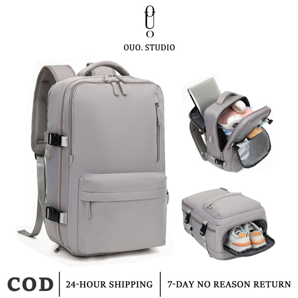 backpack travel shopee coofay For Women Airline Approved Carry On Backpack Flight Approved Waterproof Sports Luggage Backpack Casual Daypack Small Hiking Backpack Fits small tablet / Stationery / Books Travel Backpack Laptop Backpack Shopee