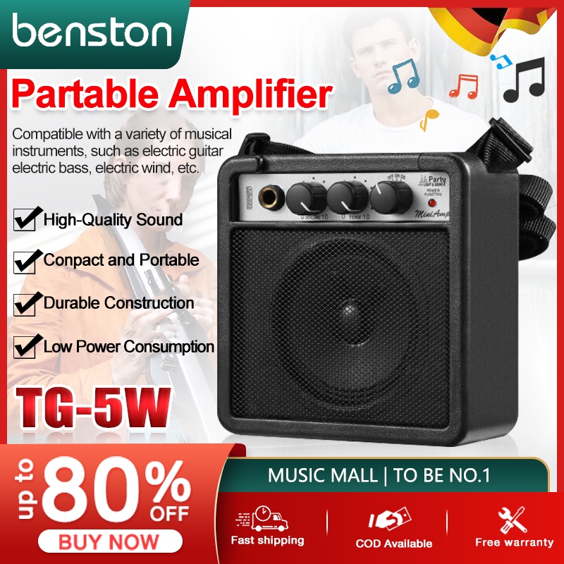 Mini Electric Guitar Amplifier Amp Speaker TG5W with 3.5mm & 6.35mm 1/