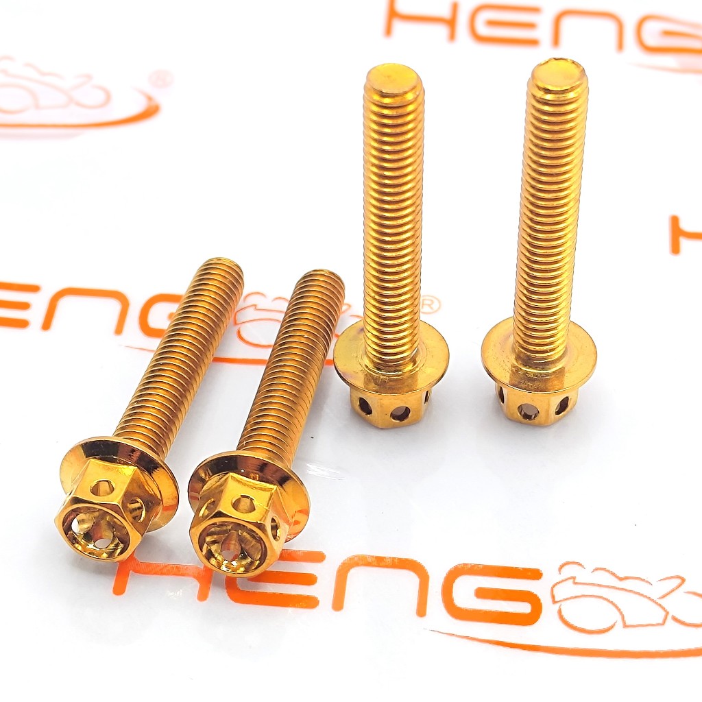 Heng Gold White Radiator Cover Bolt Set for Yamaha MXi 125 Scooter ...