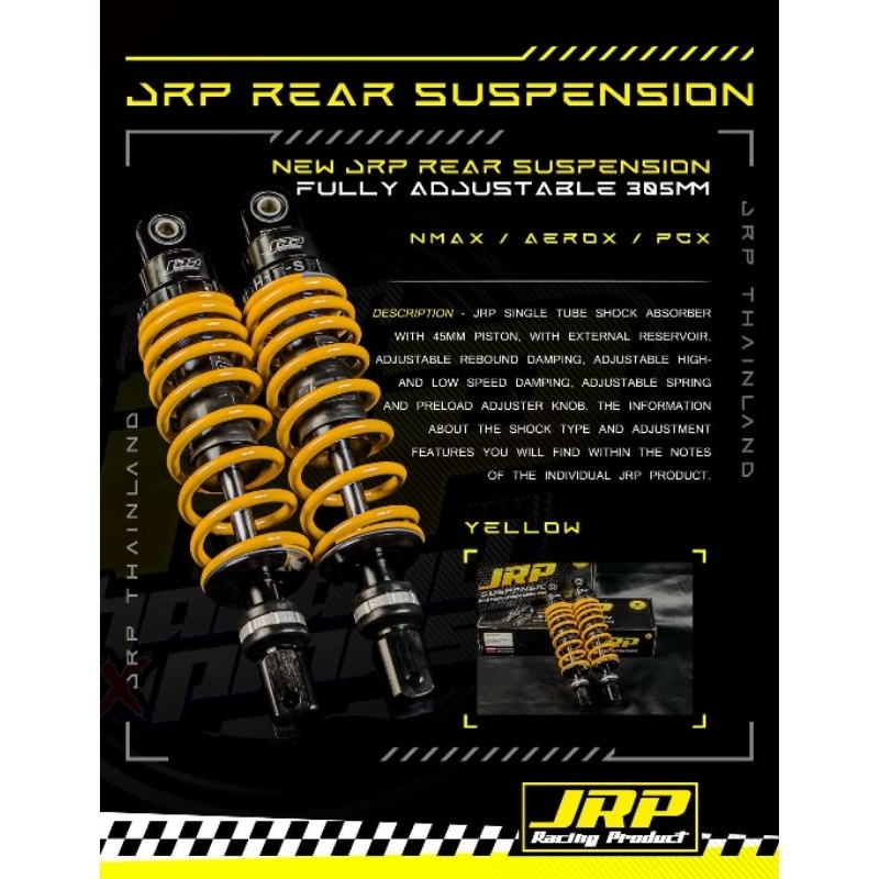 jrp rear shock nmax/aerox/PCX 305mm fully adjustable | Shopee Philippines
