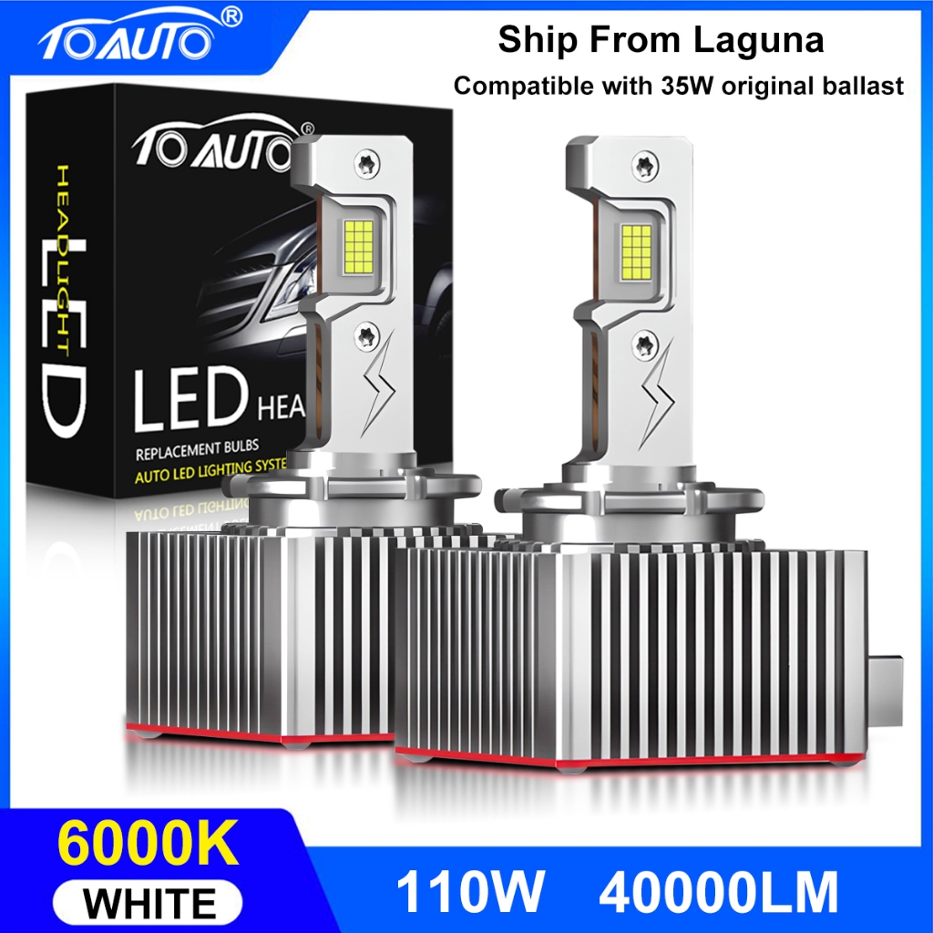 TOAUTO 2PCS Car 110W 40000LM HID Headlight Canbus D1S D2S D5S D4S ...