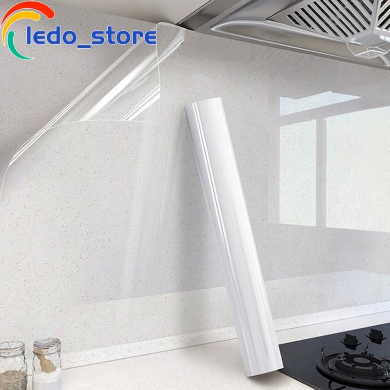 Ledo Transparent Kitchen Oil-Proof Stickers Wallpaper Wall Sticker Self ...