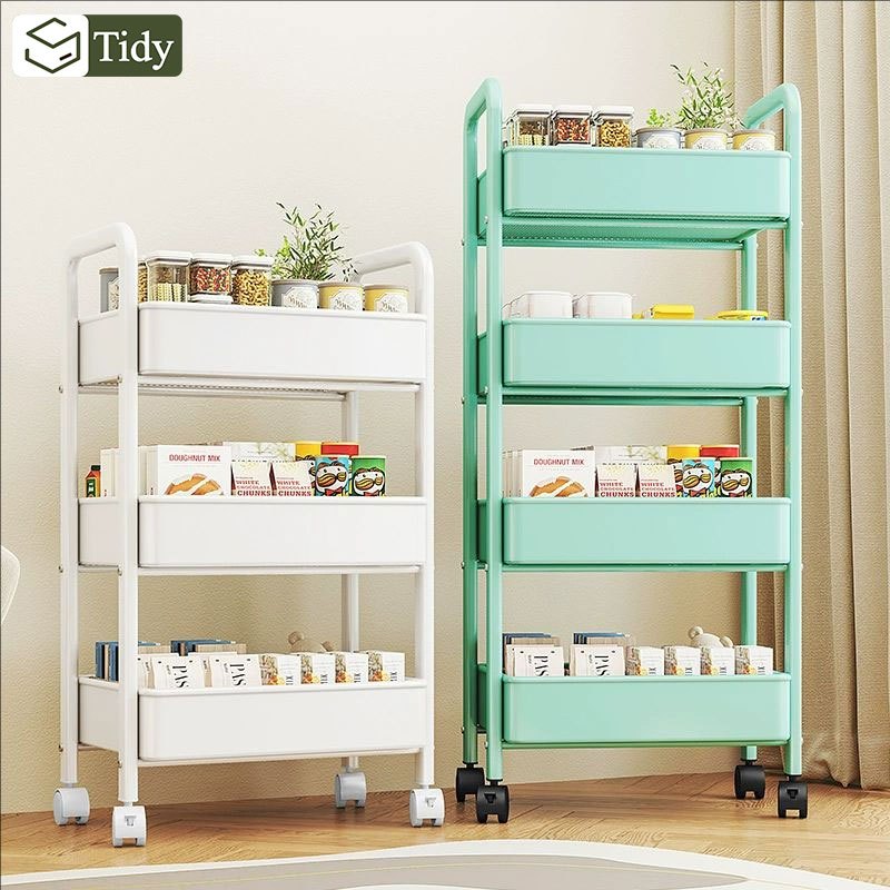 TIDY 3 layer Trolley Cart Organizer Metal Trolley Cart Organizer With ...