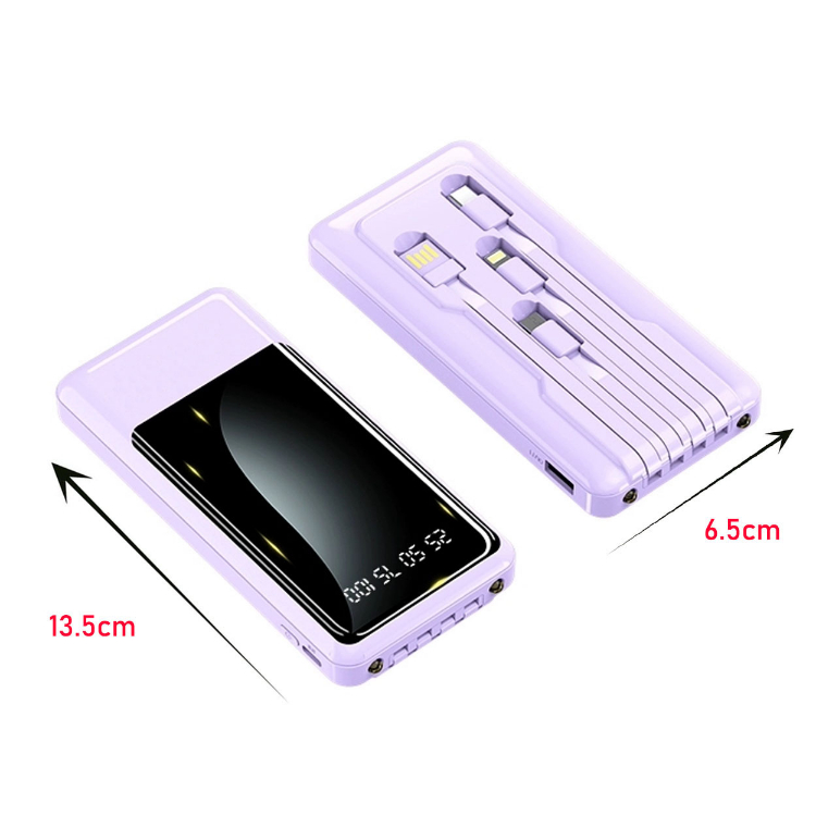 10000mAh Fast Charging Slim Portable Power Bank Series LED Digital