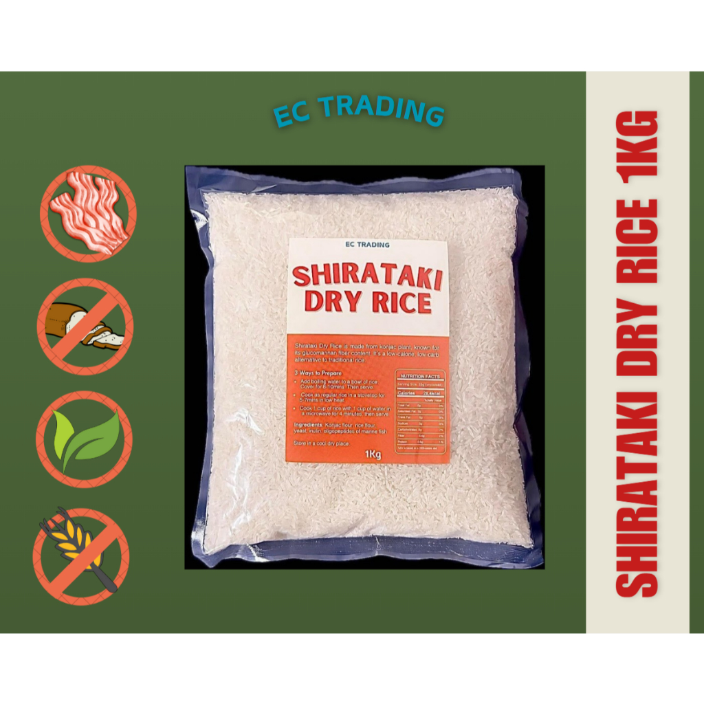 Dry / Dried Shirataki Rice 1kg Konjac Keto/Low Carb Approved / skinny ...