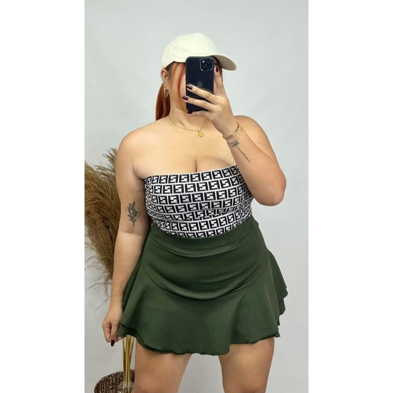 Shorts plus skirt outlet