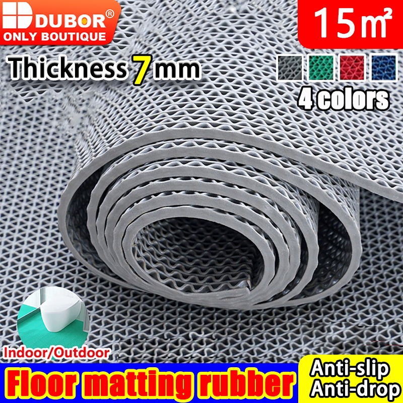 【Thick 7mm】1.2M Non-Slip Mat Rubber Matting rubber mat PVC S-shaped ...