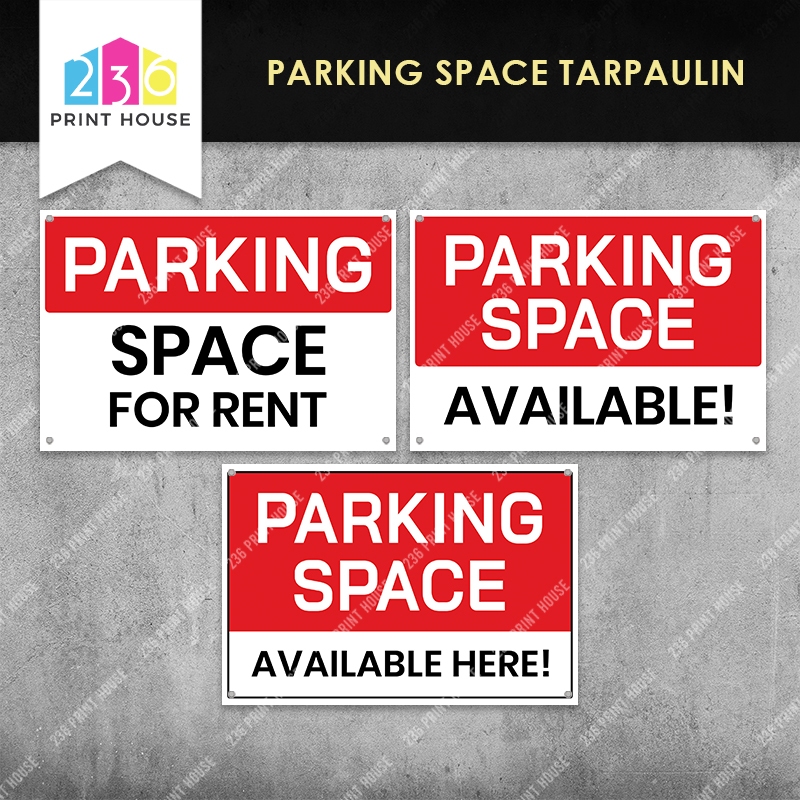 PARKING SPACE Tarpaulin Banner • FREE Eyelets • Parking Space Tarpaulin ...