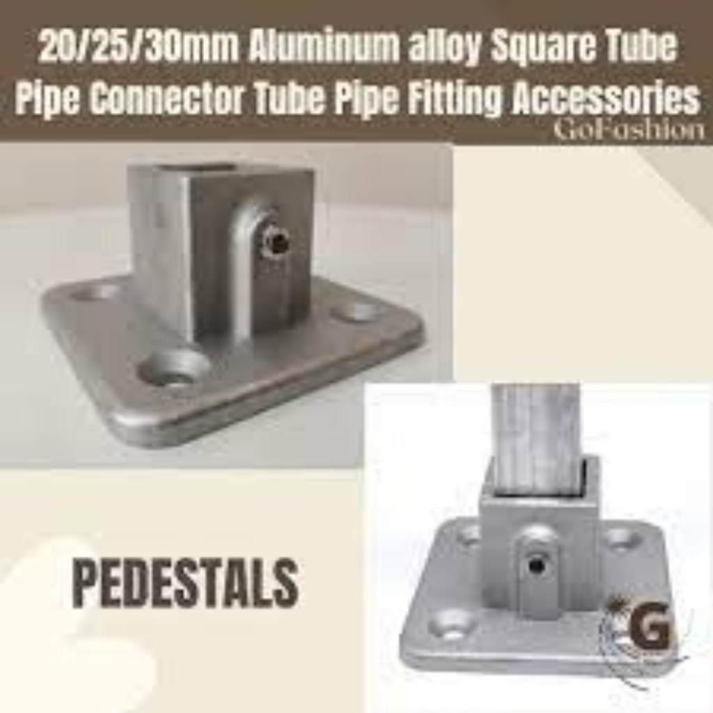 DSDST 20/25/30mm Aluminum Alloy Square Tube Pipe Connector Tube Pipe ...