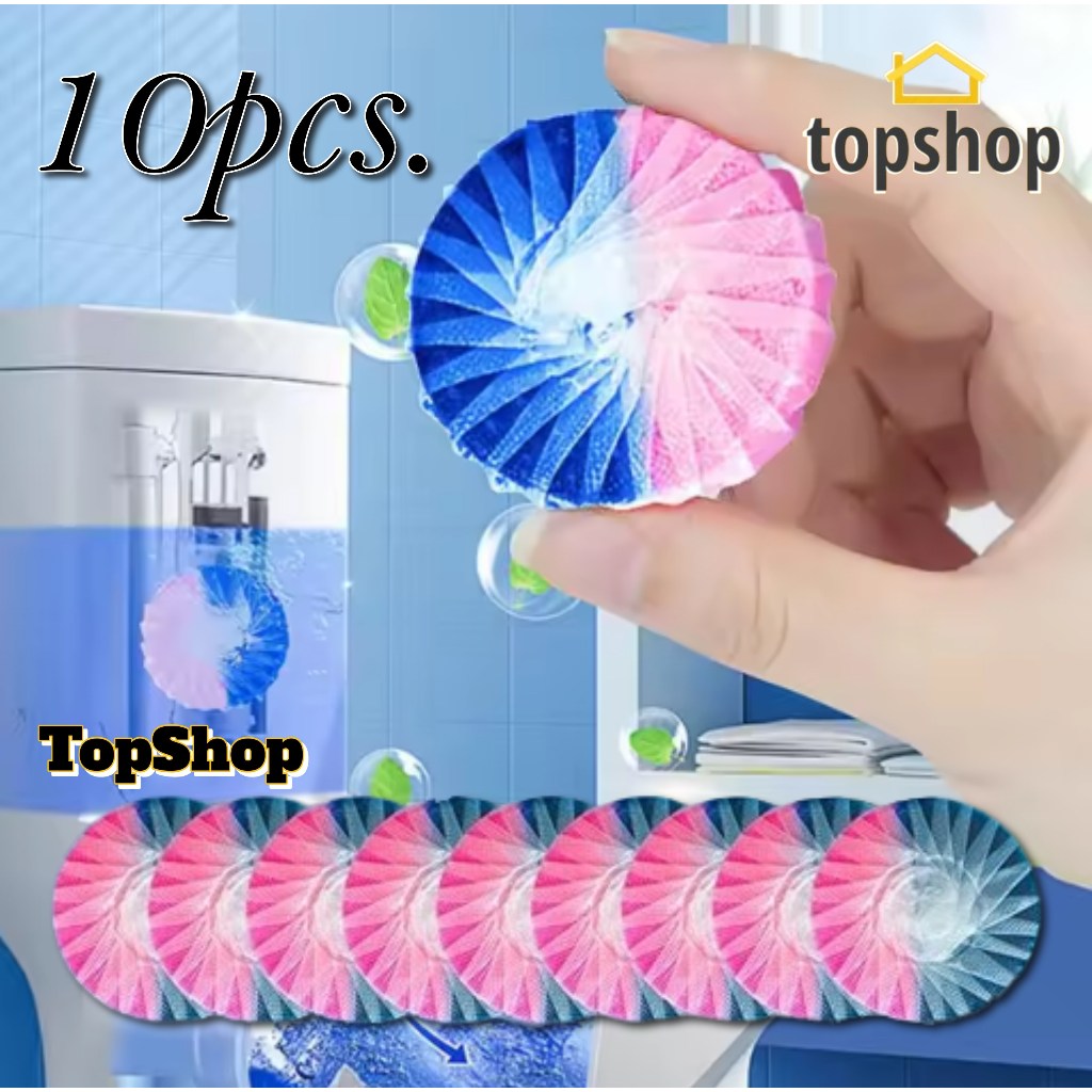 TOPSHOP 10PCS/Pack Automatic Bleach Toilet Bowl Cleaner Stain Remover ...