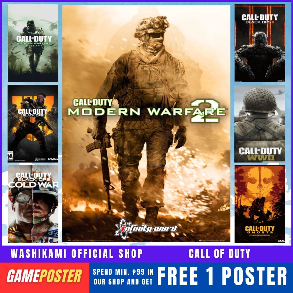 Call Of Duty A4 Game Gaming Posters / Sticker Poster - Washikami PH ...