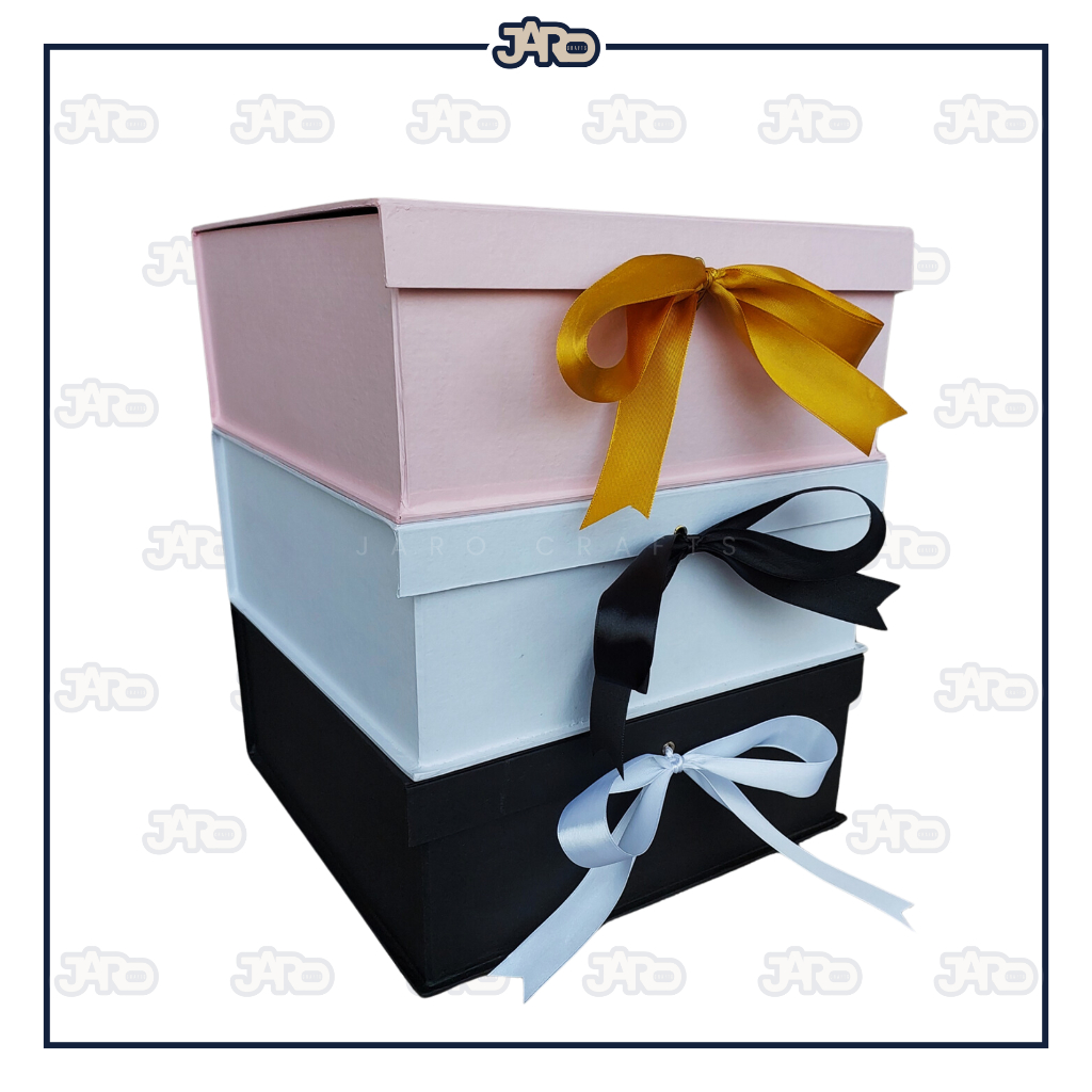 10x10x4 inches - Fliptop Square Hard Box / Gift Box | Shopee Philippines