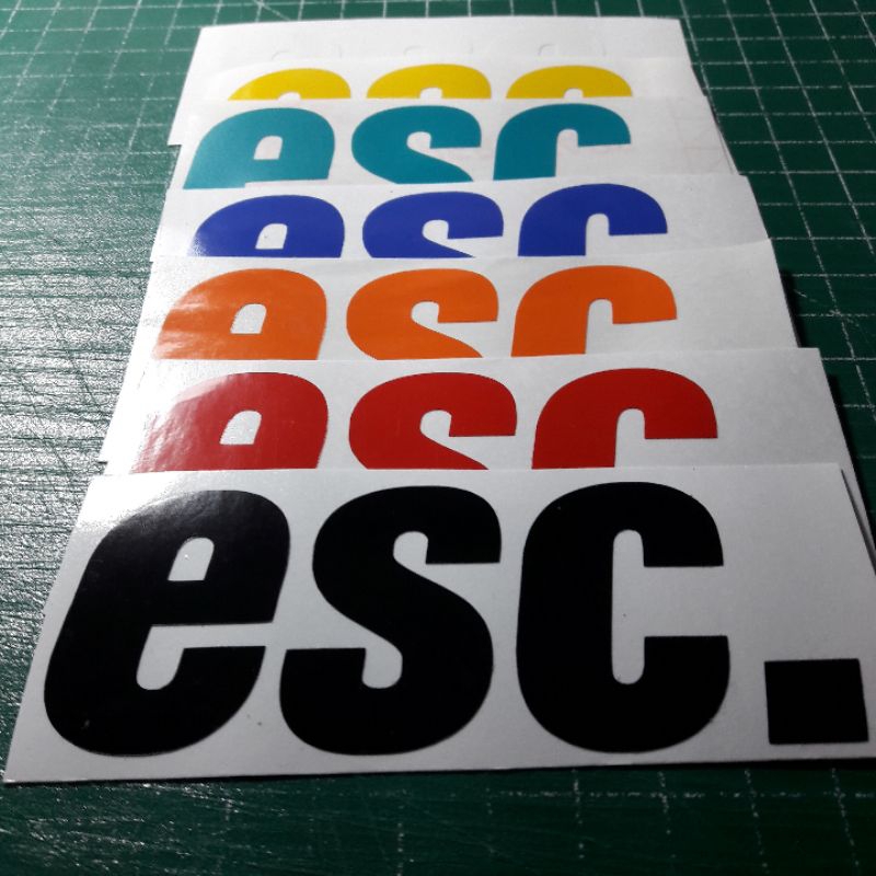 ESC STICKER DECAL 2PCS 7 COLOR OPTION | Shopee Philippines