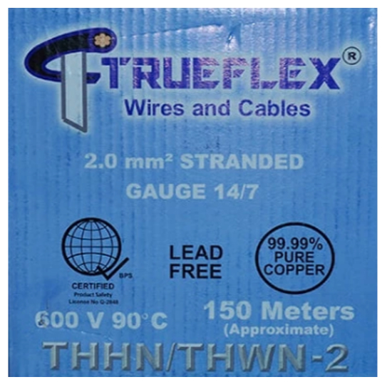 TRUEFLEX THHN/THWN Wires and Cables #8/7 8.0mm/#10/7 5.5mm/#12/7 3.5mm ...