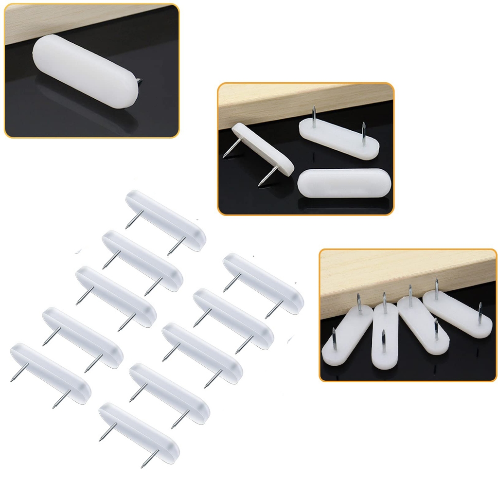 30PCS Plastic Head Double Pins Furniture Chair Leg Glide Nails Sofa ...