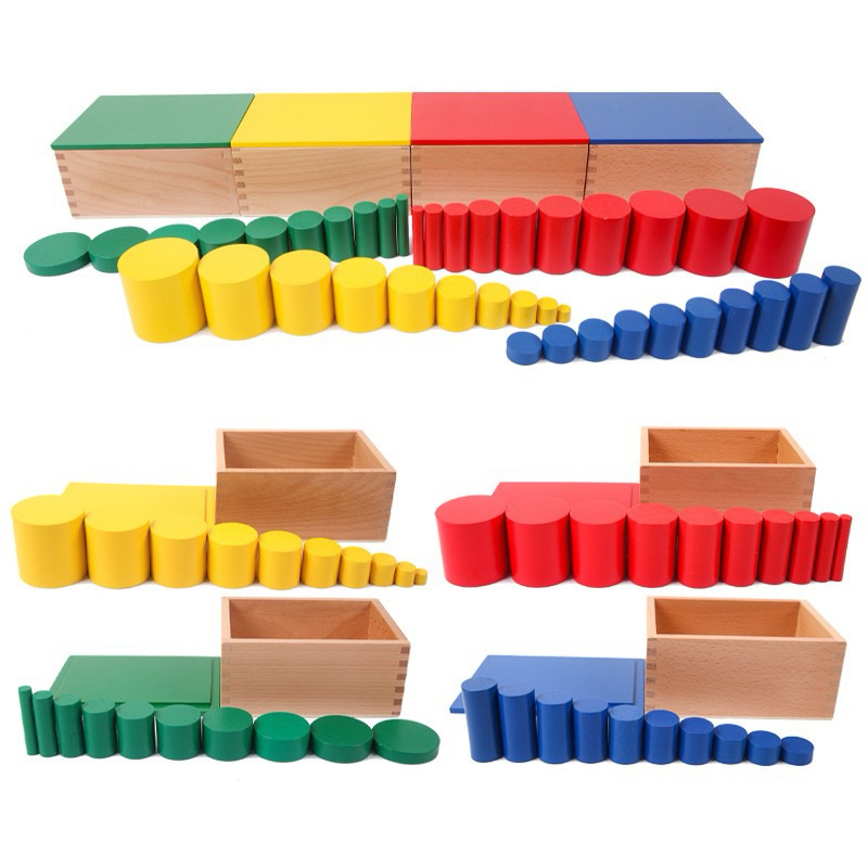 Wooden Montessori Knobless Cylinder | Shopee Philippines