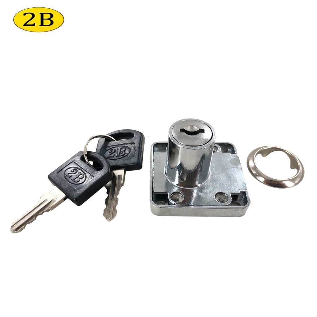 2B Drawer Lock 4 Holes with 2 Keys for Door Cabinet Letter Box Desk ...