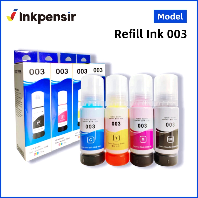 Premium 003 Refill Ink Set CMYK 70ml for Epson L1110 L3100 L3110 L3150 ...