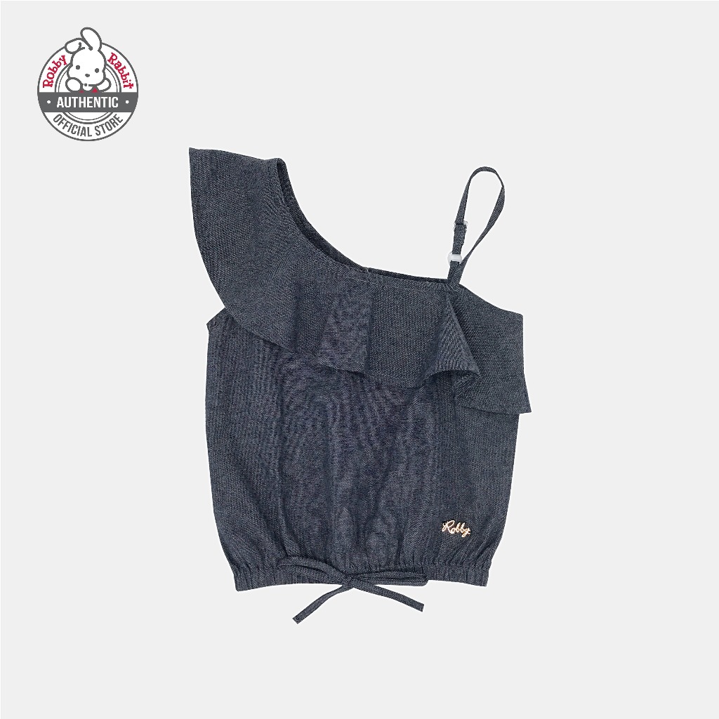 Robby Rabbit Playful Asymmetric Blouse with Adjustable Length (Navy ...