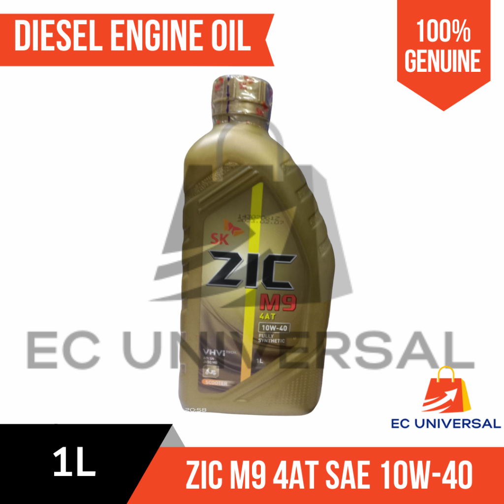 ZIC M9 4AT 10w-40 Fully Synthetic Scooter Engine Oil 1 Liter | EC ...
