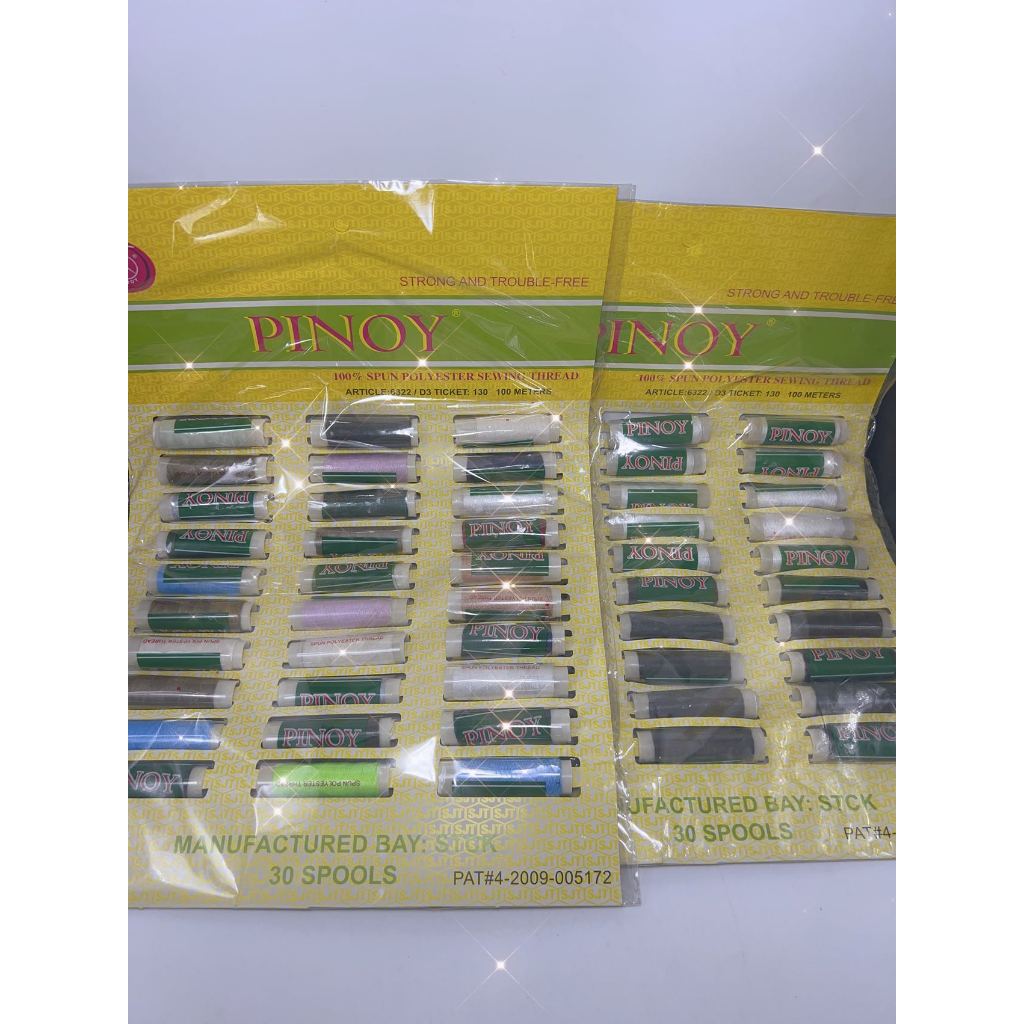 PINOY Ass colour And Black/whit colour Sinulid thread 30 pieces for1 ...
