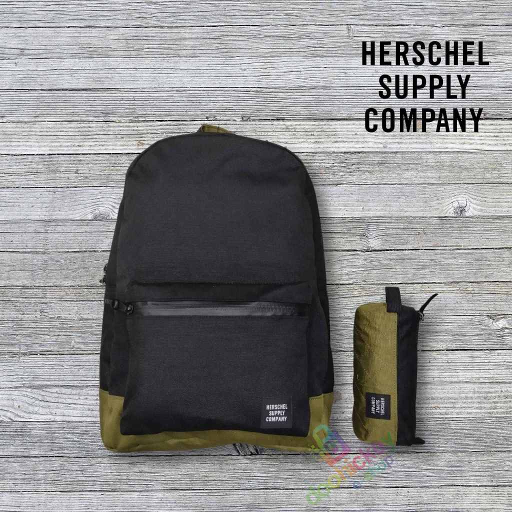 Original Herschel Settlement 23 Liters Classic Label Herschel Bag Laptop Bag FREE Pouch