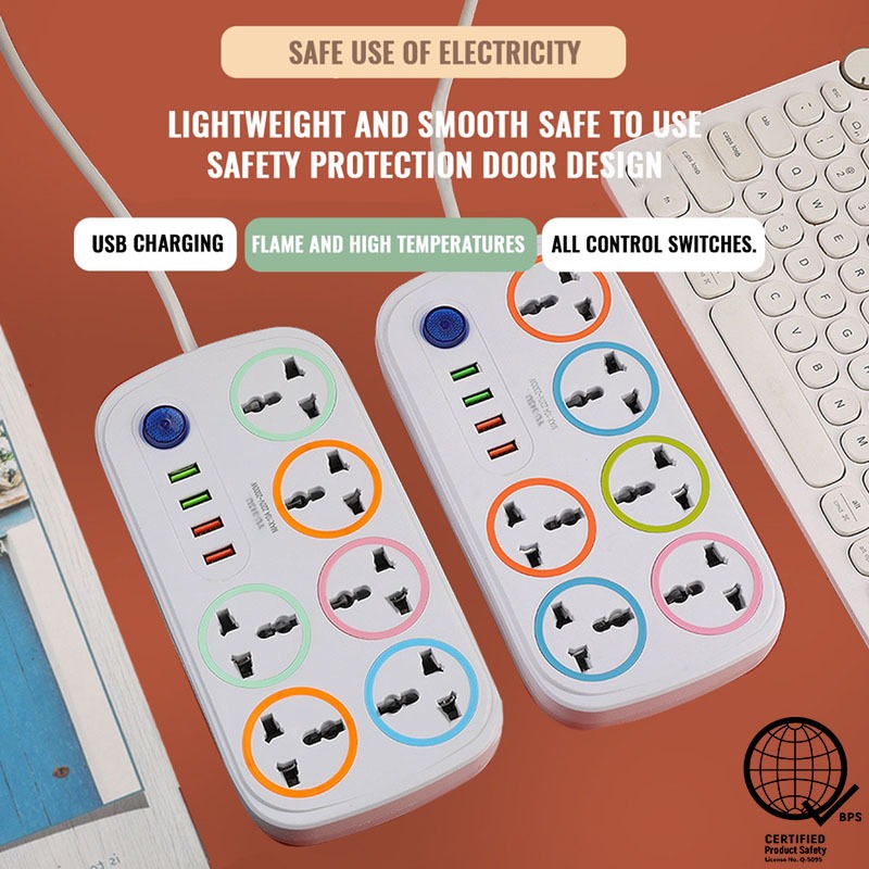 Power Socket Extension Socket Cable Moveable Multi Function Socket With ...