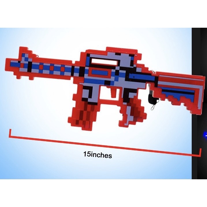 Virtual Doll World Pixel Machine Gun with Sound and Light, Suitable for ...