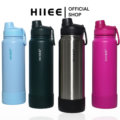Hilee Flask Hydration Wide Mouth with Free Boot Flip Cap Spout Lid ...