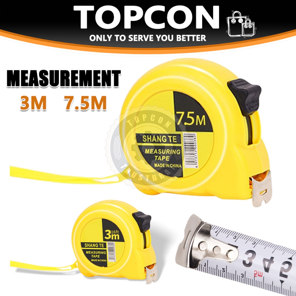 Topcon 3M To 5M Steel Tape Measure / Meter Tape Yellow Heavy Duty ...