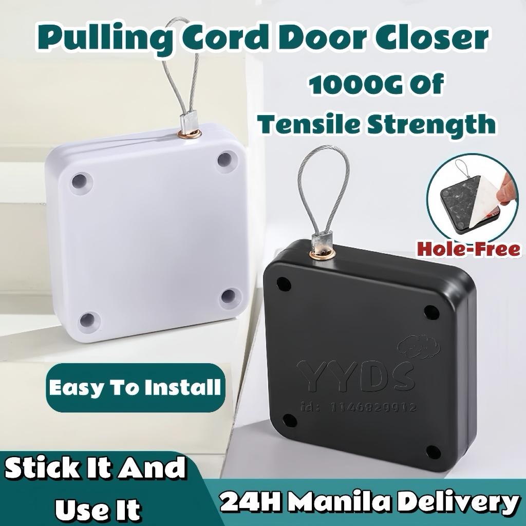 1000G Perforation-Free Door Closer Pull Rope Buffer Hidden Door Heavy ...
