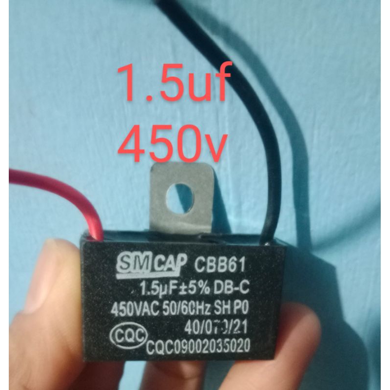 1.5uf 450v capacitor with wire 1 pc amd 5 pcs | Shopee Philippines