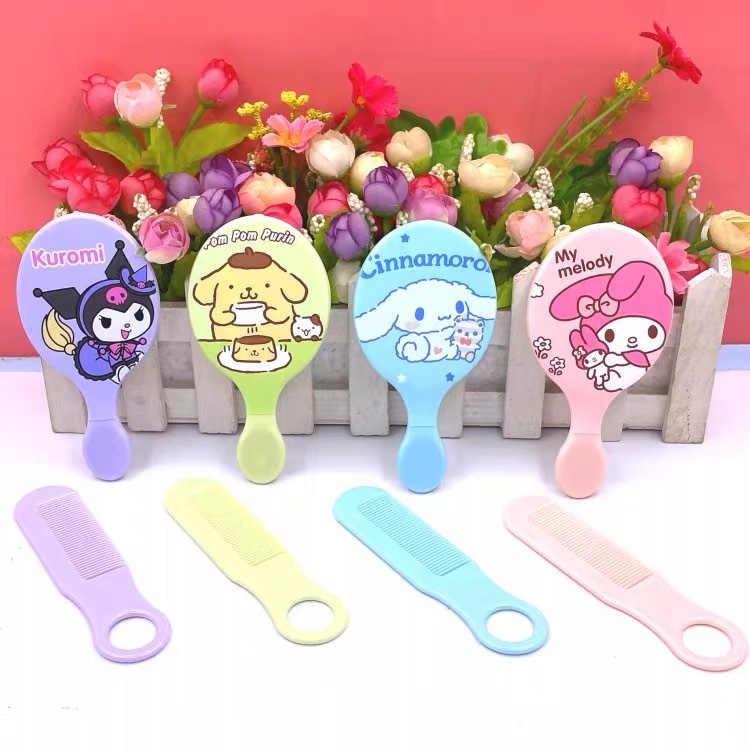 Cute Character Comb & Mirror Package Sanrio Set | Shopee Philippines