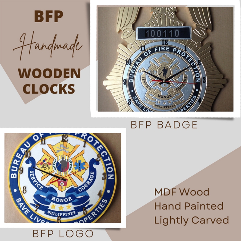 BFP Handmade Wooden MDF Wall Clock | Shopee Philippines
