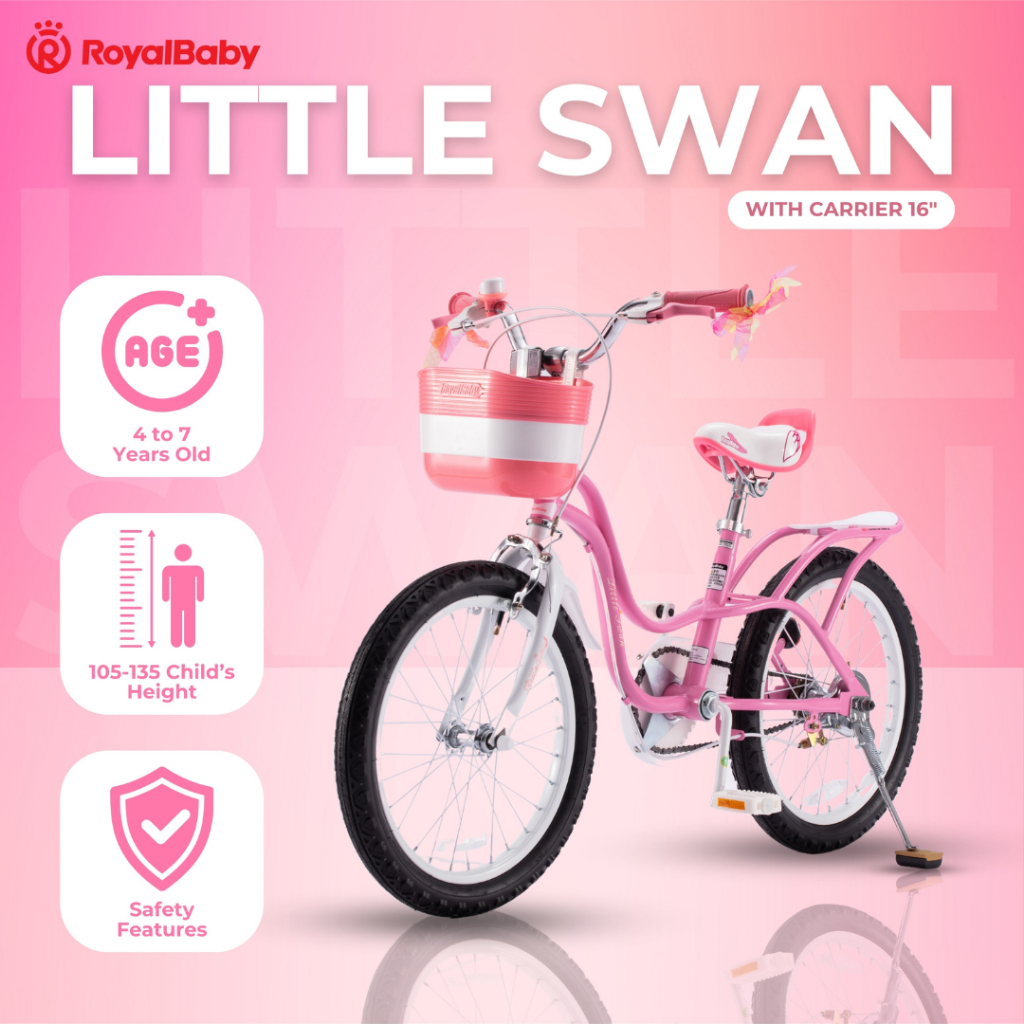 RoyalBaby Little Swan Girl Kids Bike 16 16 18 Pink Shopee Philippines