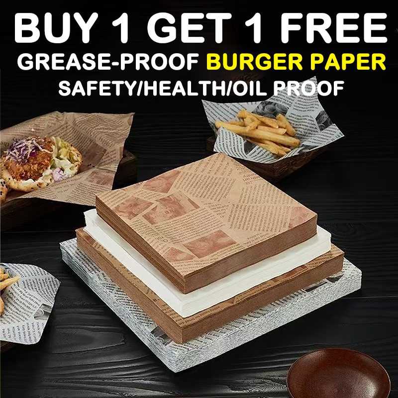 Buy 1 Get 1 Baking Paper Non-stick Parchment Rectangle Paper Hamburger ...