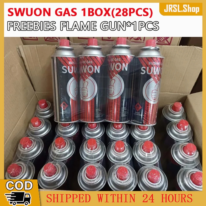 SUOWN Butane Gas 1Box=28Pcs for Portable Gas stove 220g Korean Gas ...