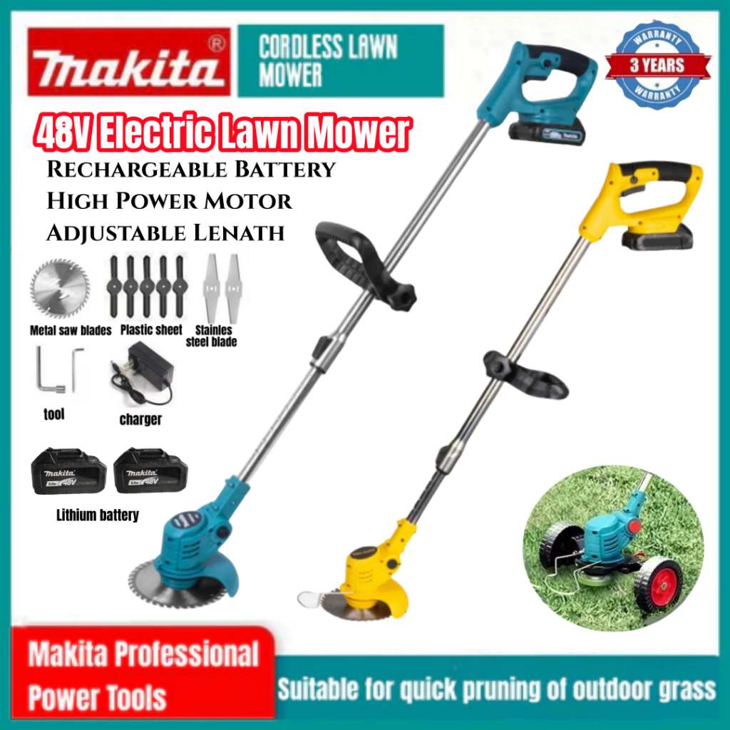 Makita Cordless Electric Lawn Mower Portable Rechargeable Lawn Mower  Pruning Shears Gardening Tools