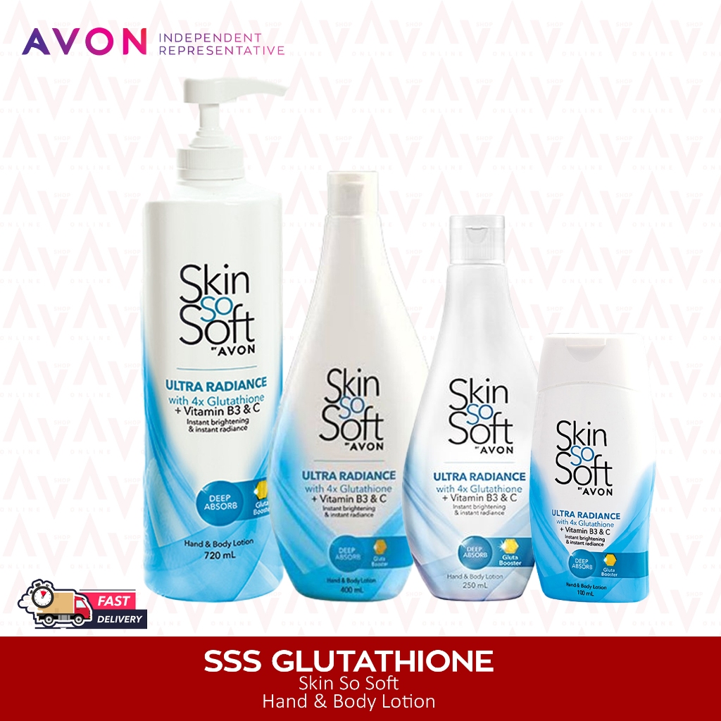 Avon SSS Skin So Soft Ultra Radiance with 4x Glutathione Lotion | Shopee  Philippines