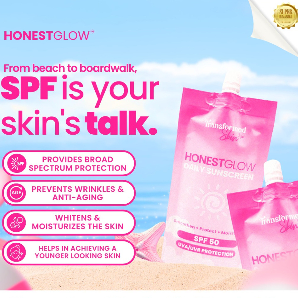 Honest Glow Sunscreen SPF50++++ All Skin type | Shopee Philippines
