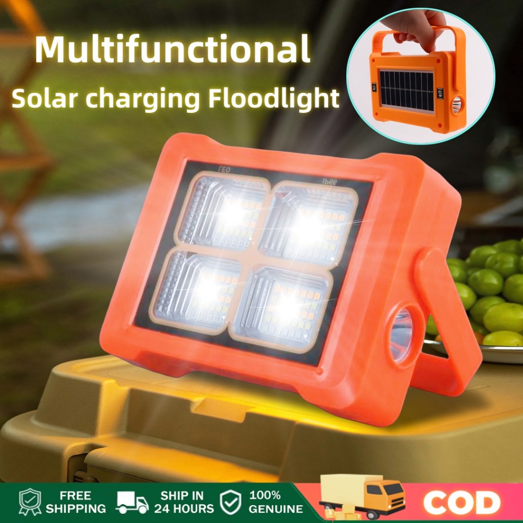 Solar Flashlight waterproof USB Rechargeable 3in1 Camping LED ...