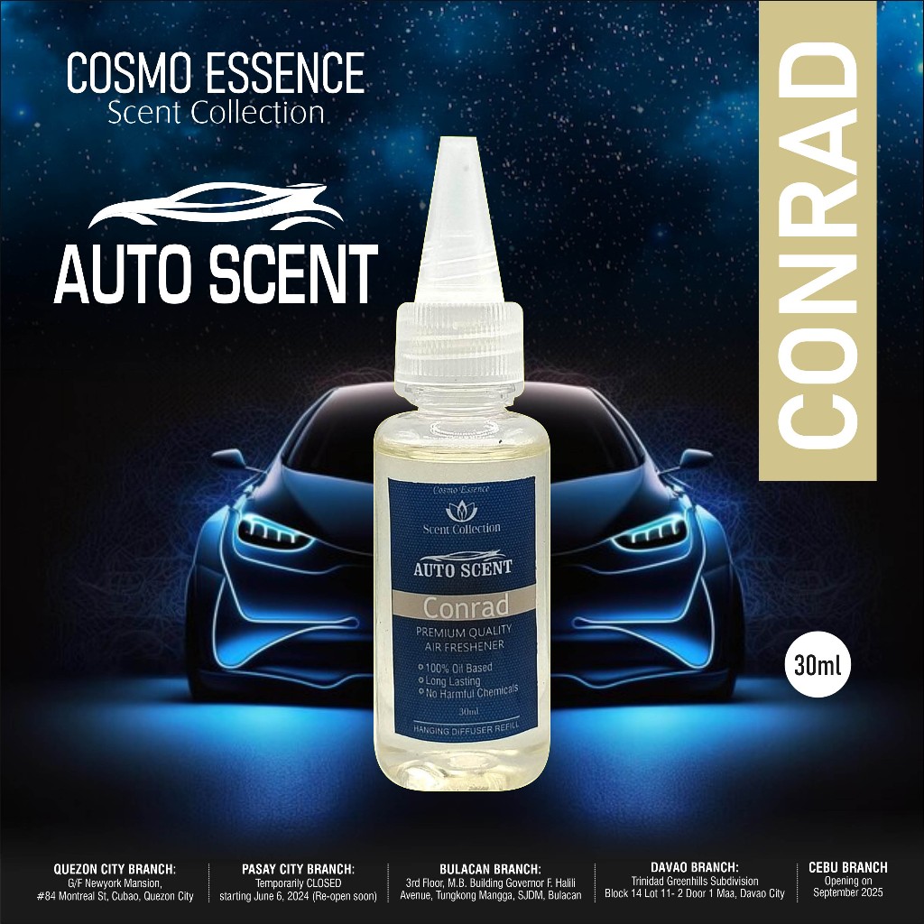 30ml Quality Car Hanging Diffuser Refill - CONRAD Hotel Scent | Shopee ...