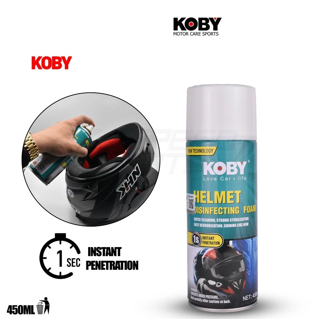 KOBY HELMET DISINFECTING SPRAY FOAM 450ml SPEEDMOTO | Shopee Philippines